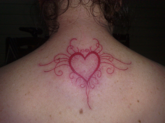 heart tattoo on back