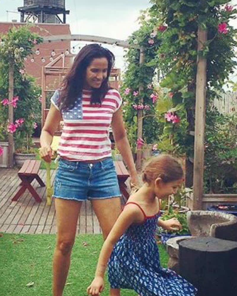 <p>Padma Lakshmi got in festive spirit with her little girl. “Happy 4th of July from our family to yours!!!#littlehands #mommyandme,” she captioned this photo with her daughter, Krishna. (Photo: Padma Lakshmi <a rel="nofollow noopener" href="https://www.instagram.com/p/BWIKbExlsjU/" target="_blank" data-ylk="slk:via Instagram;elm:context_link;itc:0;sec:content-canvas" class="link ">via Instagram</a>)<br><br></p>