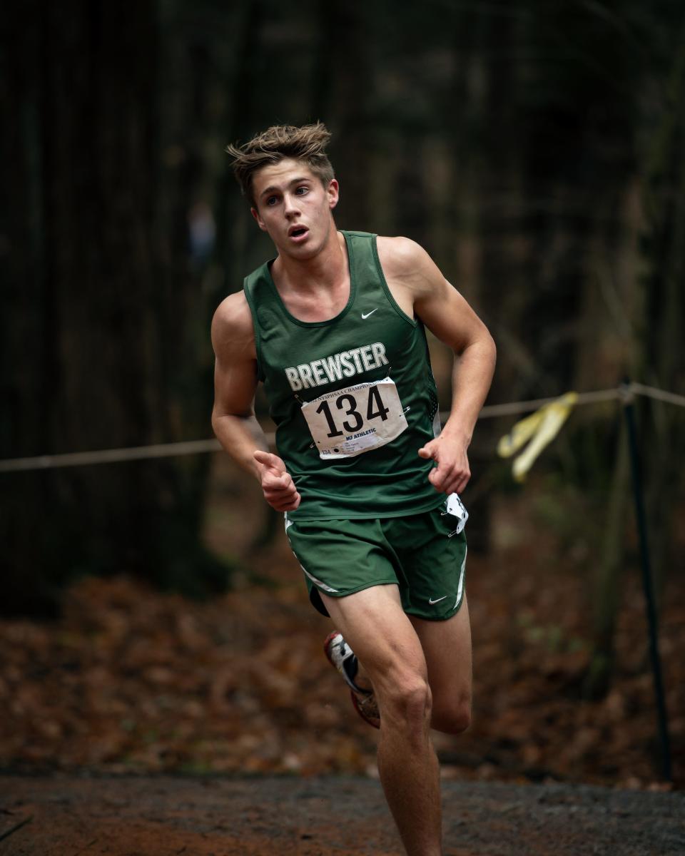 Brewster's Patrick Ford competes in the NYSPHSAA Cross Country Championships at Vernon-Verona-Sherrill High School in Verona on Saturday, November 12, 2022.