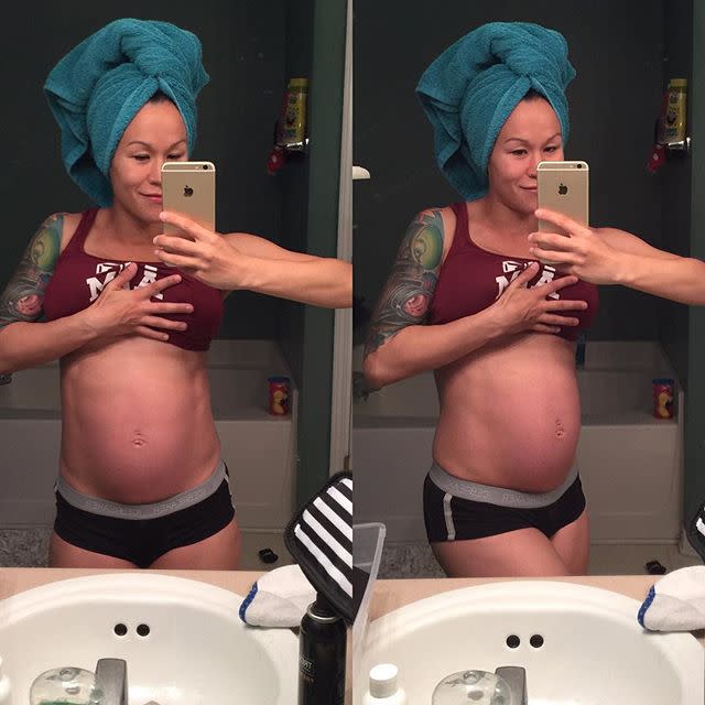 Pregnant Woman With Six-Pack