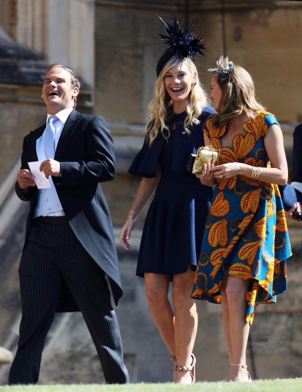 Chelsy Davy, center, arrives at the royal wedding Saturday. (Photo: POOL New / Reuters)