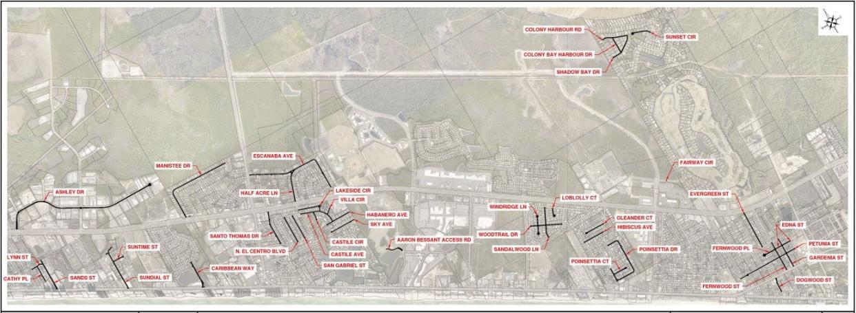 Almost 40 roadway sections across Panama City Beach are slated to be resurfaced in 2023. The project is estimated to cost more than $3.3 million.