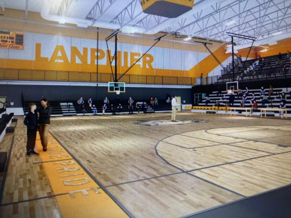 The proposed fieldhouse at Lanphier High School in Springfield, Ill.