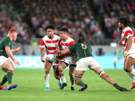 Punishing tacklers like Lood de Jager (pictured) laid the platform for South Africa’s victory (Getty)