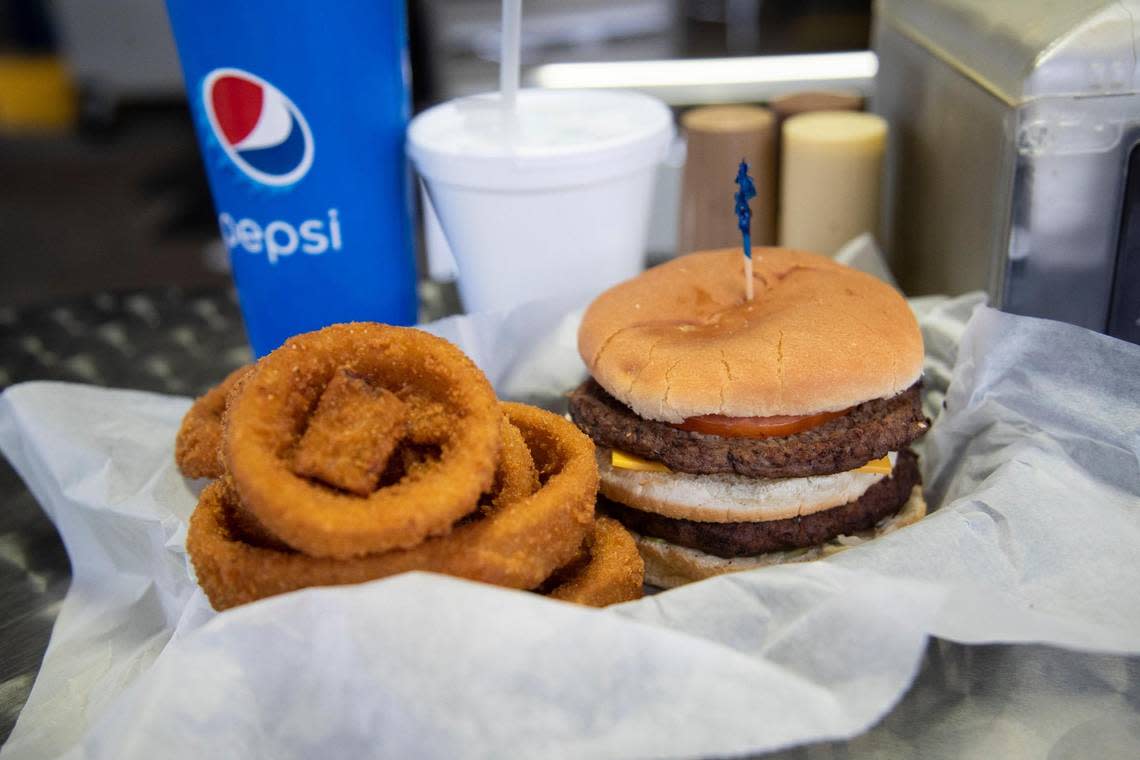 A staple of the Parkette, a Poor Boy double-decker burger sold on the last night the Lexington restaurant was open.