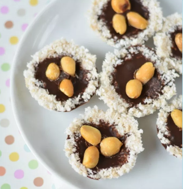 <p>Briana Thomas</p><p>Spring is here and these Choconut Birds Nests are a perfect addition. Made with coconut flakes, coconut oil and healthy chocolate, and topped with your nut of choice!</p><p><a href="https://www.briana-thomas.com/choconut-birds-nests/" rel="nofollow noopener" target="_blank" data-ylk="slk:Get the recipe!;elm:context_link;itc:0;sec:content-canvas" class="link rapid-noclick-resp">Get the recipe!</a></p>