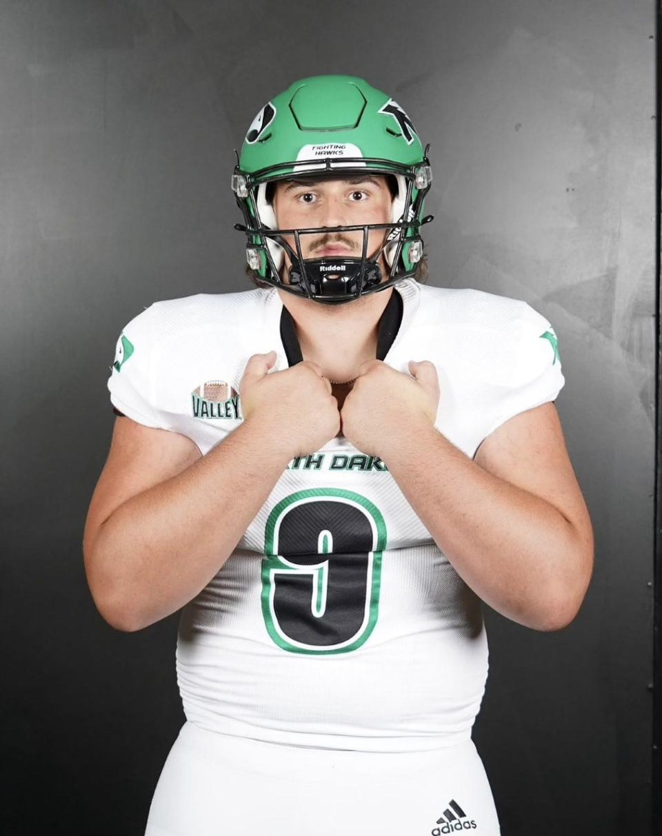 Ashwaubenon senior Adam Newel expects to play nose tackle for the University of North Dakota football team after recently committing to the school.