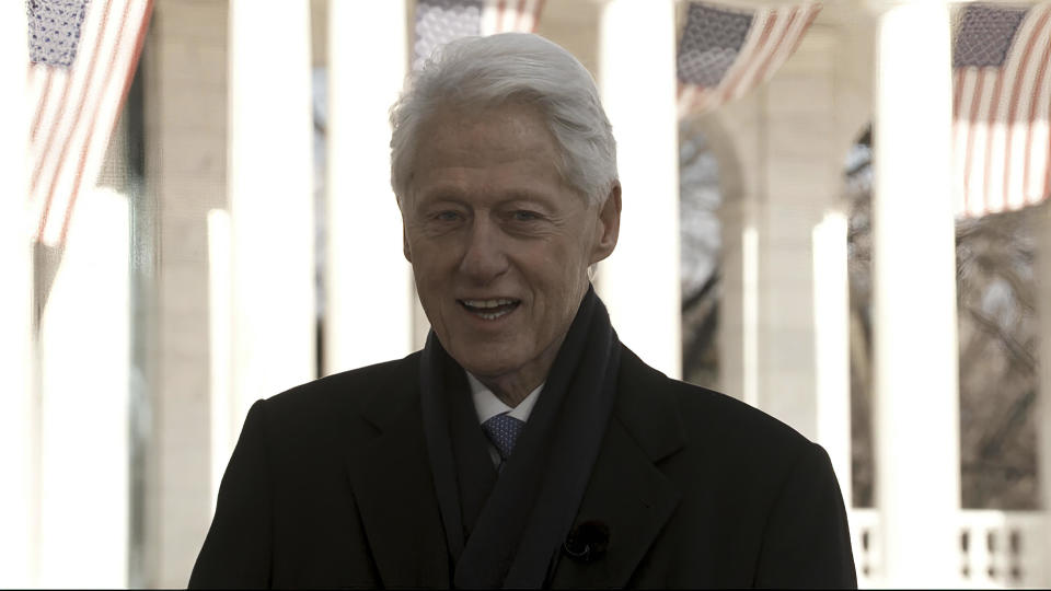 In this image from video, former President Bill Clinton speaks during a Celebrating America concert on Wednesday, Jan. 20, 2021, part of the 59th Inauguration Day events for President Joe Biden sworn in as the 46th president of the United States.  / Credit: Biden Inaugural Committee via AP