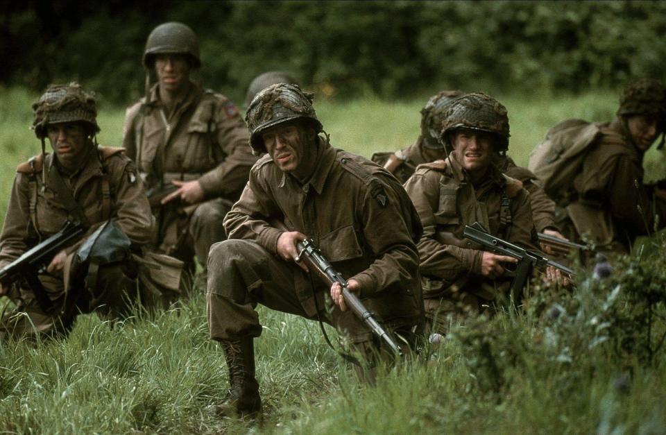 Damian Lewis in the HBO series Band of Brothers - Alamy