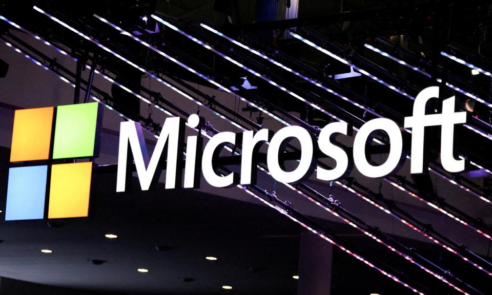 <span>Microsoft shares have increased by more than 30% over the past year.</span><span>Photograph: Bruna Casas/Reuters</span>