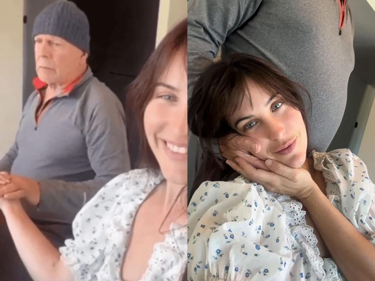 Bruce Willis' daughter, Scout LaRue Willis, shared a touching video of her and her father clasping hands.