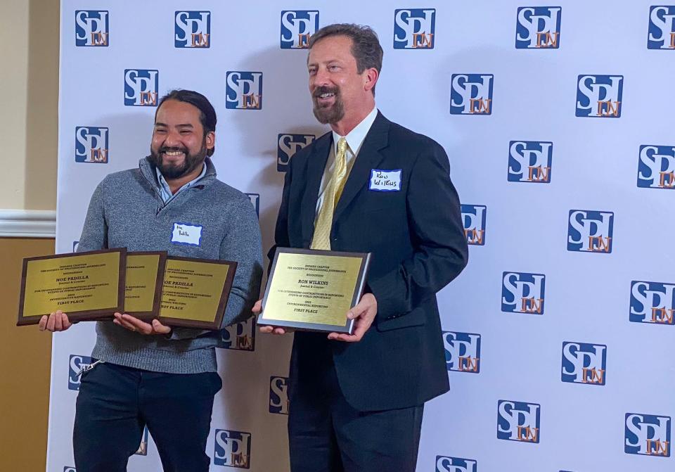 J&C reporters Noe Padilla and Ron Wilkins received first-place Society of Professional Journalists awards Friday, April 26, 2024.