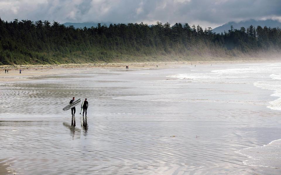 <p>Known for its year-round swells, Canada’s surf capital comes with a cold-water reputation that has helped to keep it a relative secret from the rest of the world. But lately, this remote Vancouver Island gem is seeing more visitors for a new reason: wild food. Chefs are using ingredients foraged straight from the Pacific Ocean and huge swaths of temperate rain forest—Tofino’s front and backyard. The salmon is so recently caught that chefs try not to grumble over the fact that the still-tense flesh is difficult to clean. Check out the new <a rel="nofollow noopener" href="http://www.seamonsternoodle.com/" target="_blank" data-ylk="slk:Sea Monster Noodle Bar;elm:context_link;itc:0;sec:content-canvas" class="link ">Sea Monster Noodle Bar</a>, where the broth simmers with dried kelp and the poke is made with fresh-caught tuna. At <a rel="nofollow noopener" href="http://www.wolfinthefog.com/" target="_blank" data-ylk="slk:Wolf in the Fog;elm:context_link;itc:0;sec:content-canvas" class="link ">Wolf in the Fog</a>, order smoky potato-crusted oysters and sourdough toast topped with just-plucked chanterelles. Pair it with forest-fresh beverages, like the rye infused in-house with raw cedar or <a rel="nofollow noopener" href="http://tofinobrewingco.com/" target="_blank" data-ylk="slk:Tofino Brewing Company’s;elm:context_link;itc:0;sec:content-canvas" class="link ">Tofino Brewing Company’s</a> seasonal Spruce Tree Ale, steeped with locally foraged Sitka spruce tips. And stay at <a rel="nofollow noopener" href="http://www.longbeachlodgeresort.com/" target="_blank" data-ylk="slk:Long Beach Lodge Resort;elm:context_link;itc:0;sec:content-canvas" class="link ">Long Beach Lodge Resort</a>, where magical days on Cox Bay Beach include foraging treks with chef Ian Riddick—so you can see what the same food looks like in the wild. <em>—Nina Kokotas Hahn</em></p>