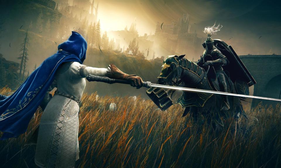 <span>‘I don’t want to traumatise my kids by slashing away at Elden Ring’s violent grotesqueries in front of them’.</span><span>Photograph: Bandai Namco Europe</span>