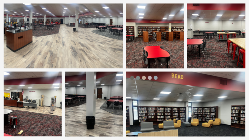 The renovated library and media center at Charleston High School (Photo courtesy: Charleston CUSD’s website)