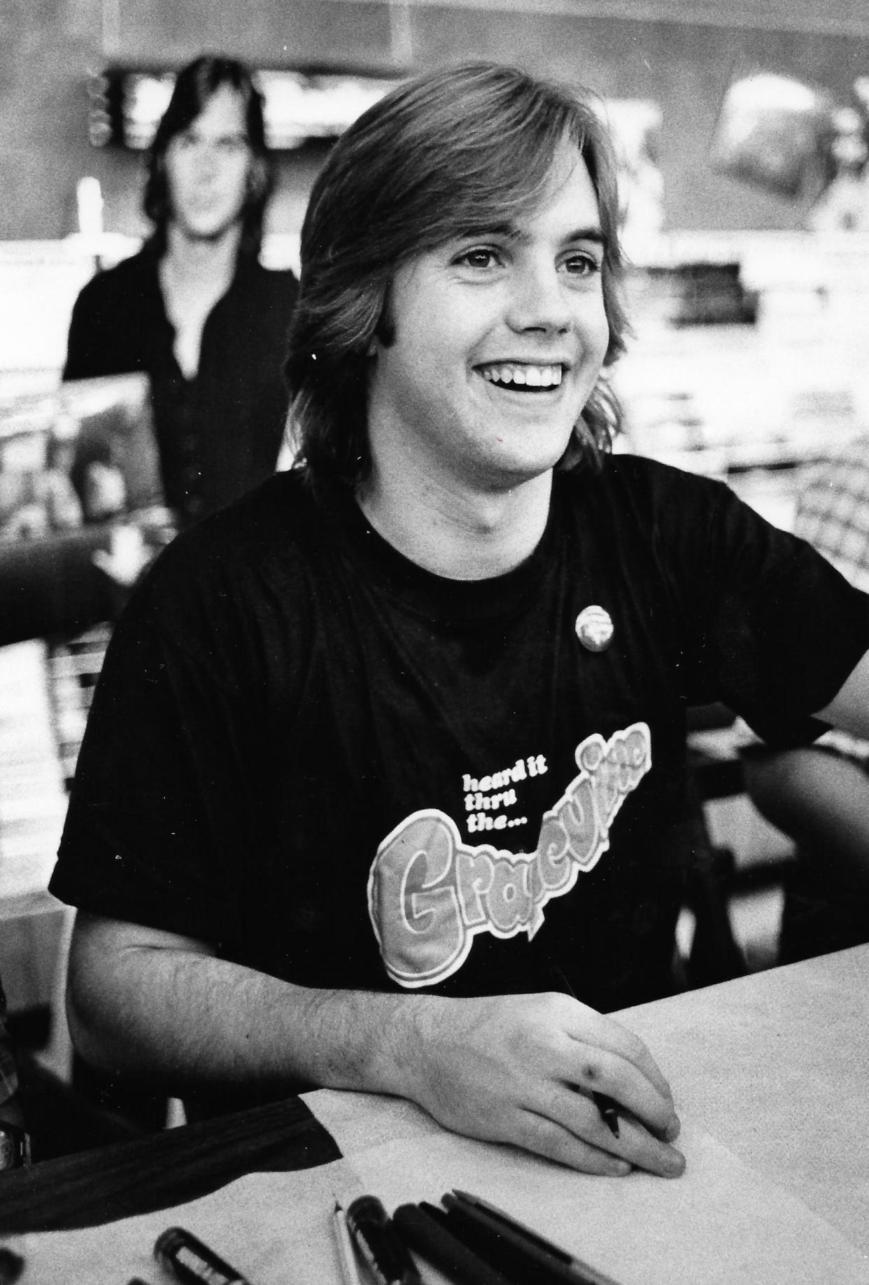 Shaun Cassidy signs autographs Aug. 28, 1979, at Grapevine Records & Tapes in Akron.