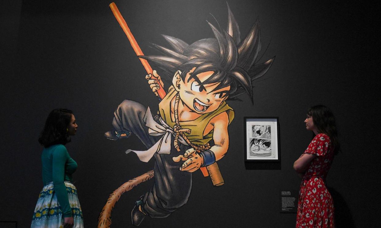 <span>An artwork from the manga series Dragon Ball by Toriyama Akira. The influential Japanese artist has died aged 68.</span><span>Photograph: Daniel Leal-Olivas/AFP/Getty Images</span>