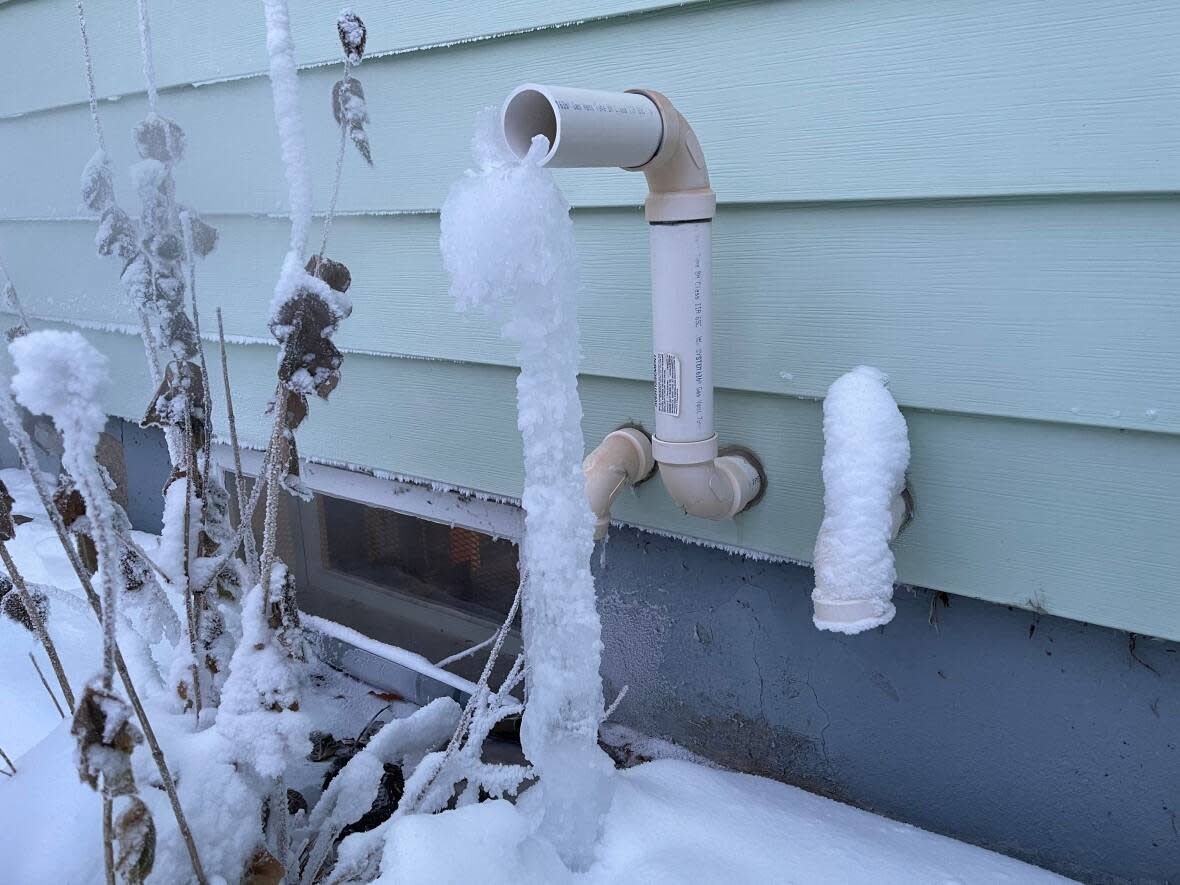 Water heater and furnace exhausts can clog with the winter climate and cause carbon monoxide to remain in the house.  (Ted Deller/CBC News - image credit)