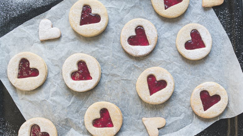 Cookies on a baking sheet