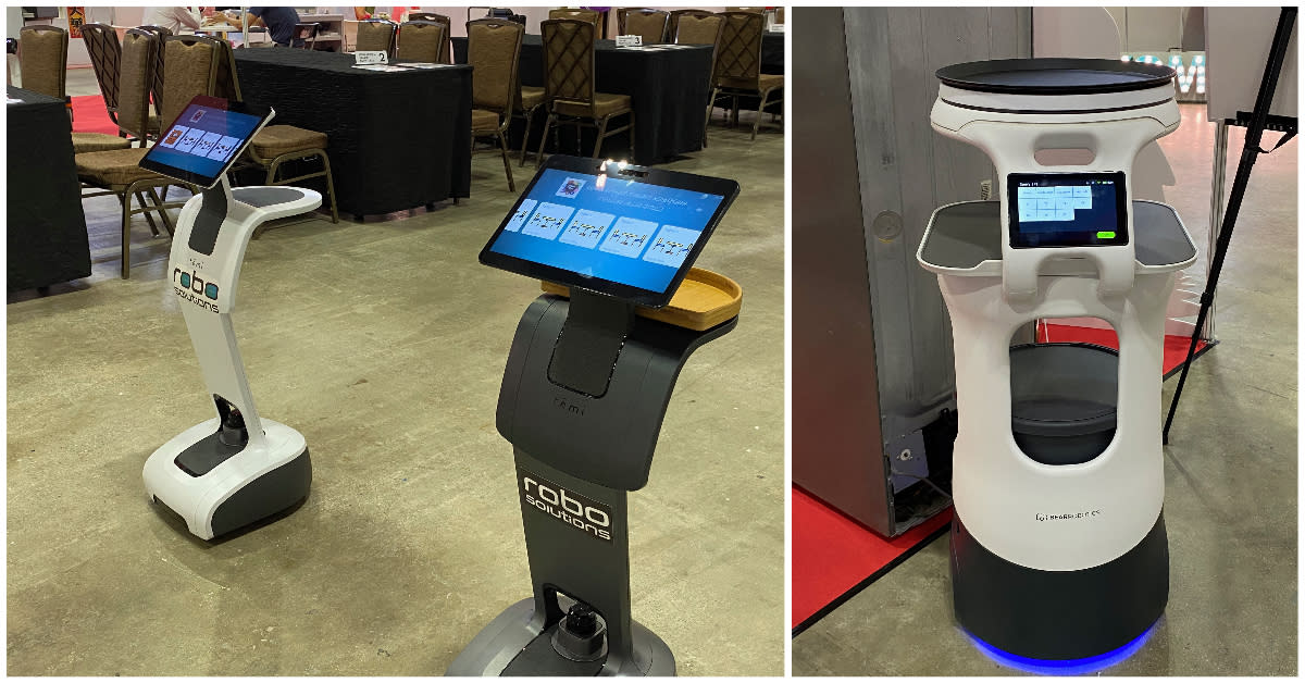 Robots at unmanned smart kopitiam setup at Chillax 2022. (PHOTOS: Chia Han Keong/Yahoo News Singapore)