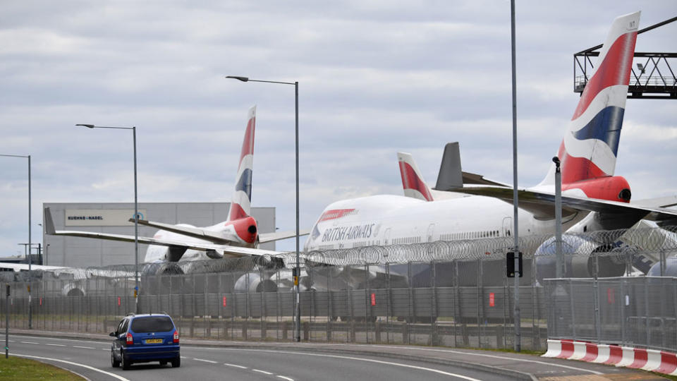 Aviones en el aeropuerto de Heathrow