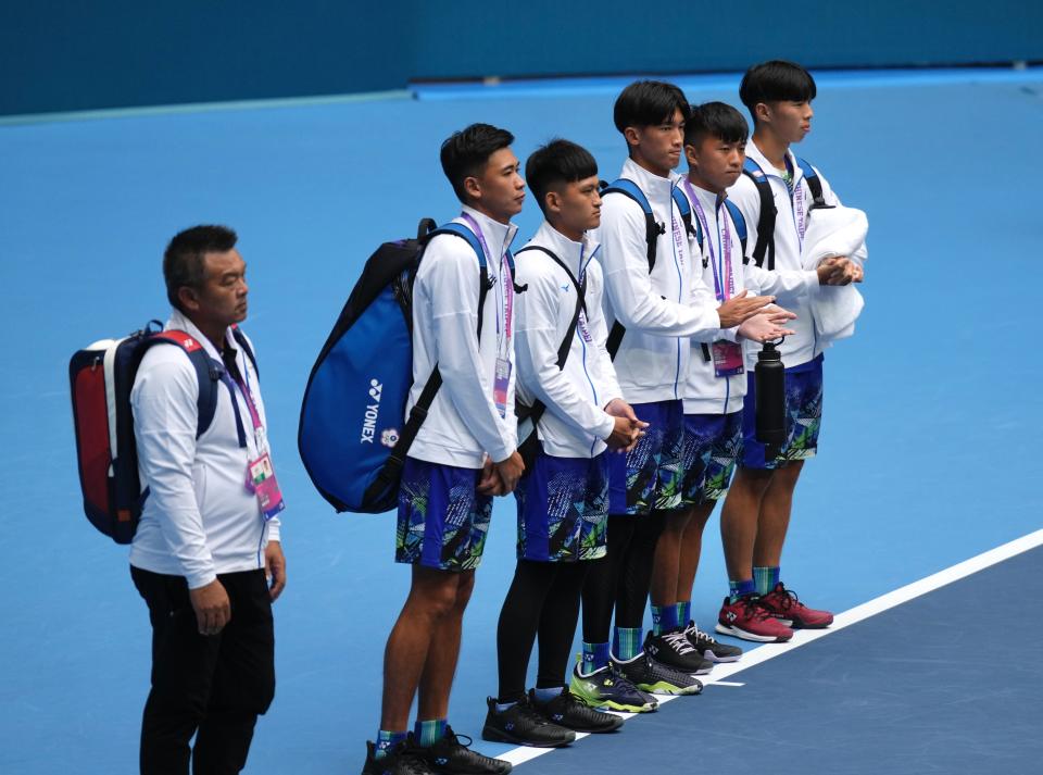 台灣軟網男團在決賽以0比2不敵日本，仍替我國在本屆亞運進帳一面銀牌。（中華奧委會提供）