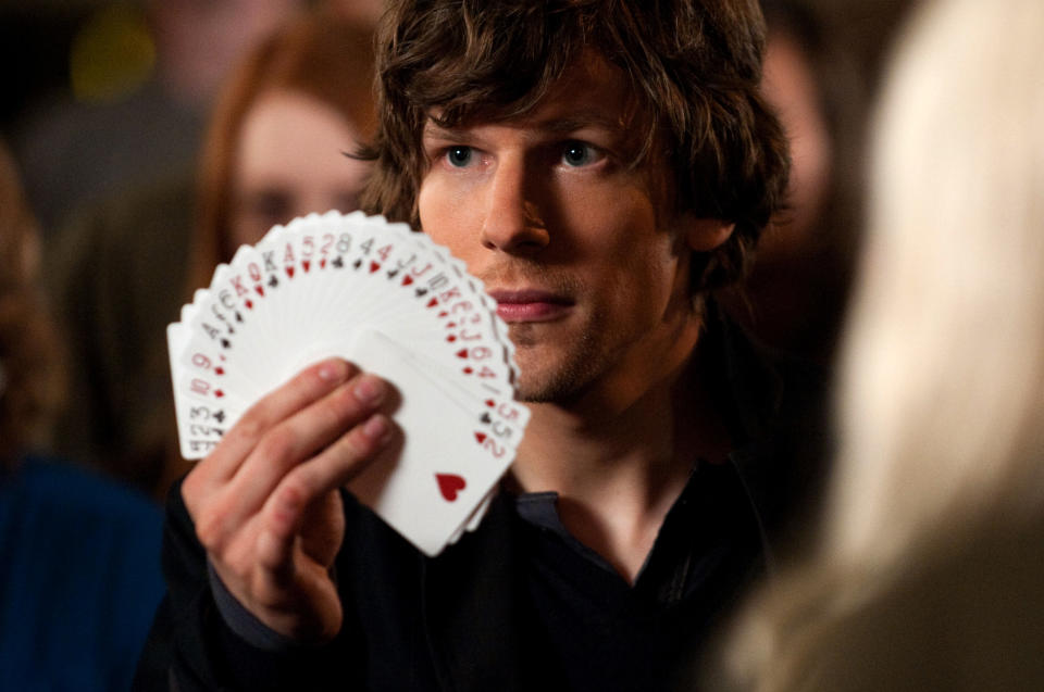 This film image released by Summit Entertainment shows Jesse Eisenberg in a scene from "Now You See Me." (AP Photo/ Summit Entertainment, Barry Wetcher)