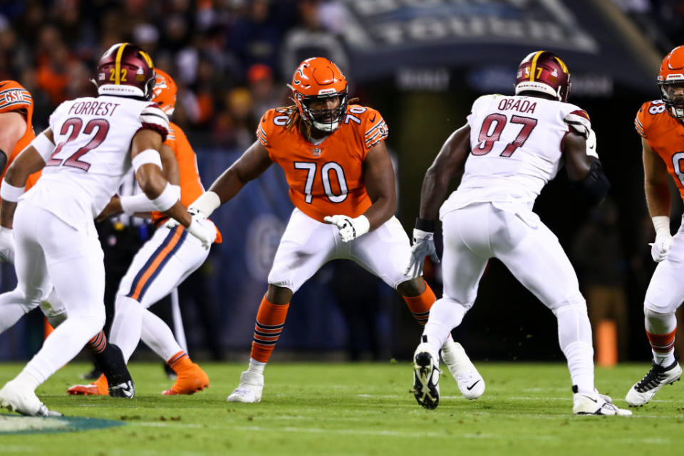 Chicago Bears vs. Washington Commanders at Soldier Field on October 13, 2022, in Chicago, Illinois. Photo by Kevin Sabitus/Getty Images