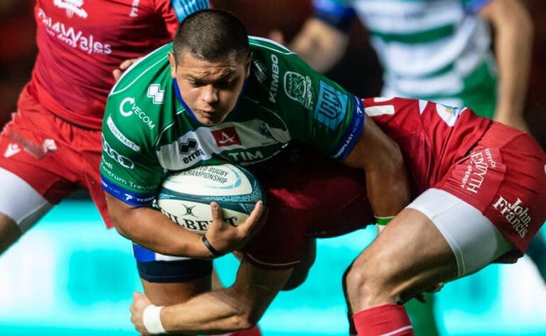 Tucumano de 22 años y primera línea de Benetton Rugby, Thomas Gallo da la impresión de ser un hallazgo para el seleccionado argentino