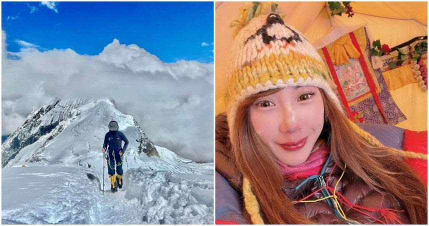 曾格爾日前稱花13小時登頂馬納斯魯峰。（圖／翻攝曾格爾臉書）