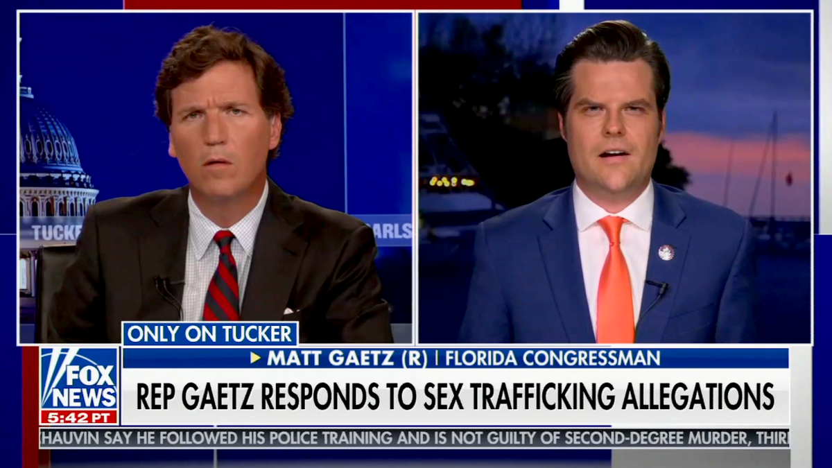 Tucker Carlson Confused By Matt Gaetz Sex Trafficking Denials One Of The Weirdest Interviews 