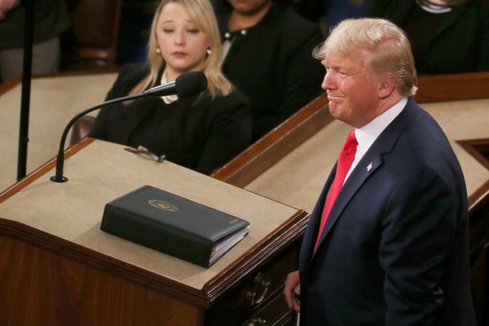 President Donald Trump at Tuesday's State of the Union | Mario Tama/Getty Images