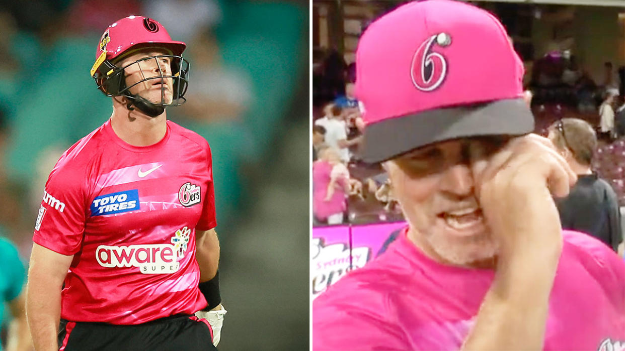 Sydney Sixers veteran Dan Christian admitted his emotions were still raw after bidding farewell to cricket on Thursday night. Pic: AAP/Ch7