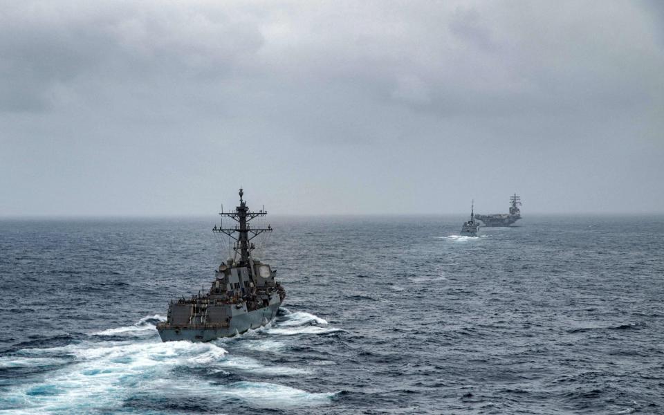 US naval forces on patrol in the Arabian Sea, where the attack took place - afp/afp