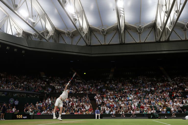 Una imagen de un partido en Wimbledon de este año.