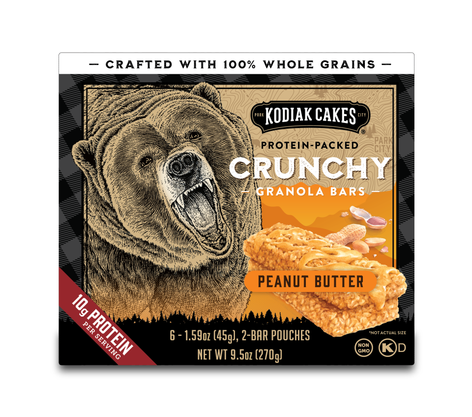 5) Kodiak Cakes Protein Packed Peanut Butter Crunchy Granola Bars