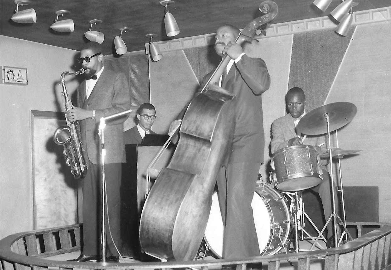 "The Best of the Best: Jazz from Detroit" explores the dynamic story of the city’s innovative and influential jazz musicians including influential tenor saxophonist Joe Henderson seen leading his quartet in 1958 at the Blue Bird Inn, the epicenter of Detroit’s modern jazz scene. Also pictured: Kirk Lightsey, piano; Herman Wright, bass; Roy Brooks, drums.