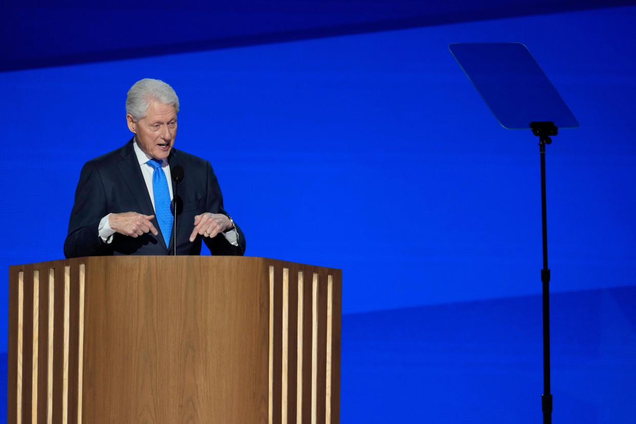 'Aren't you proud' Bill Clinton endorses Kamala Harris in torch