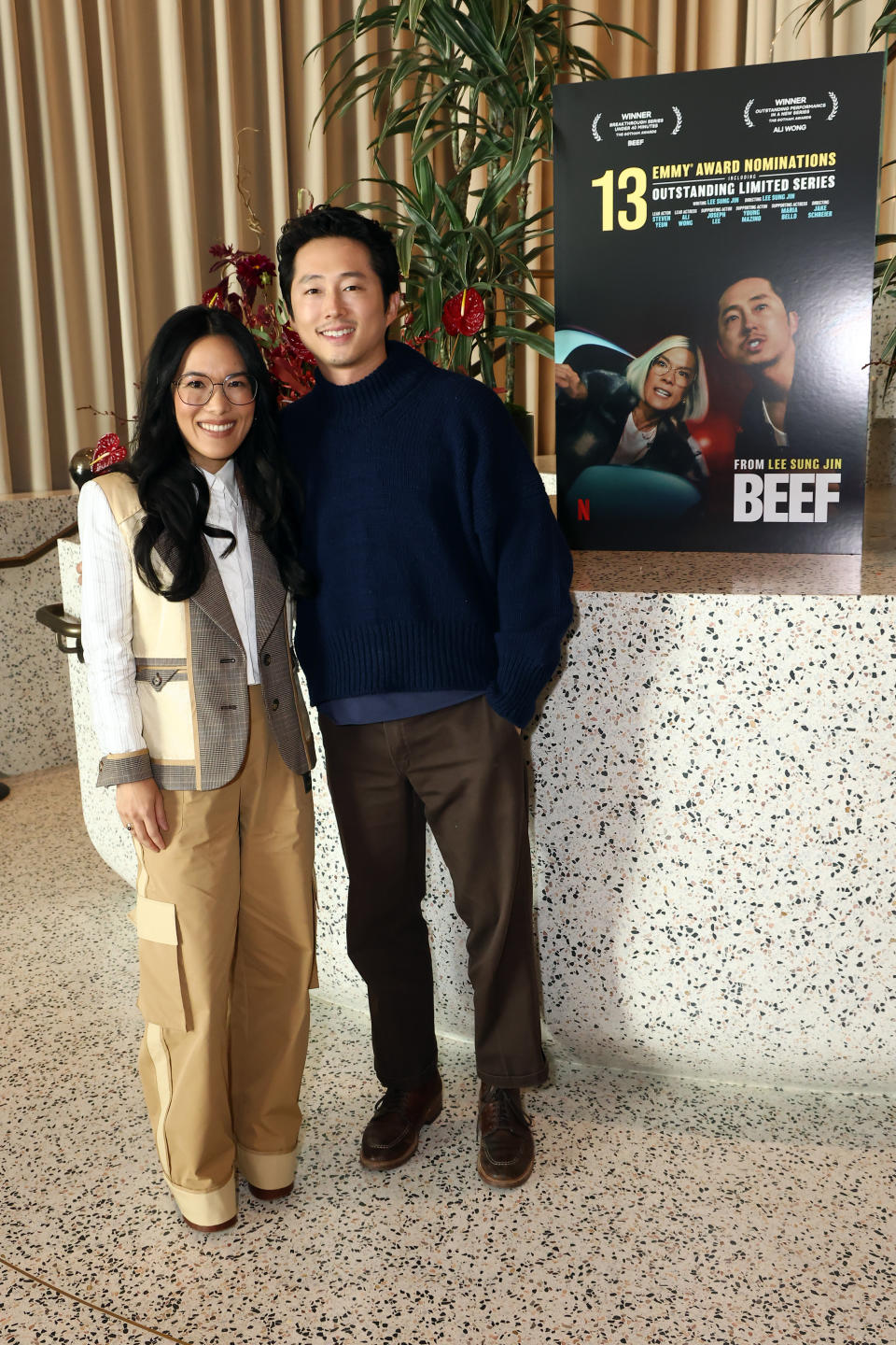 Ali Wong and Steven Yeun