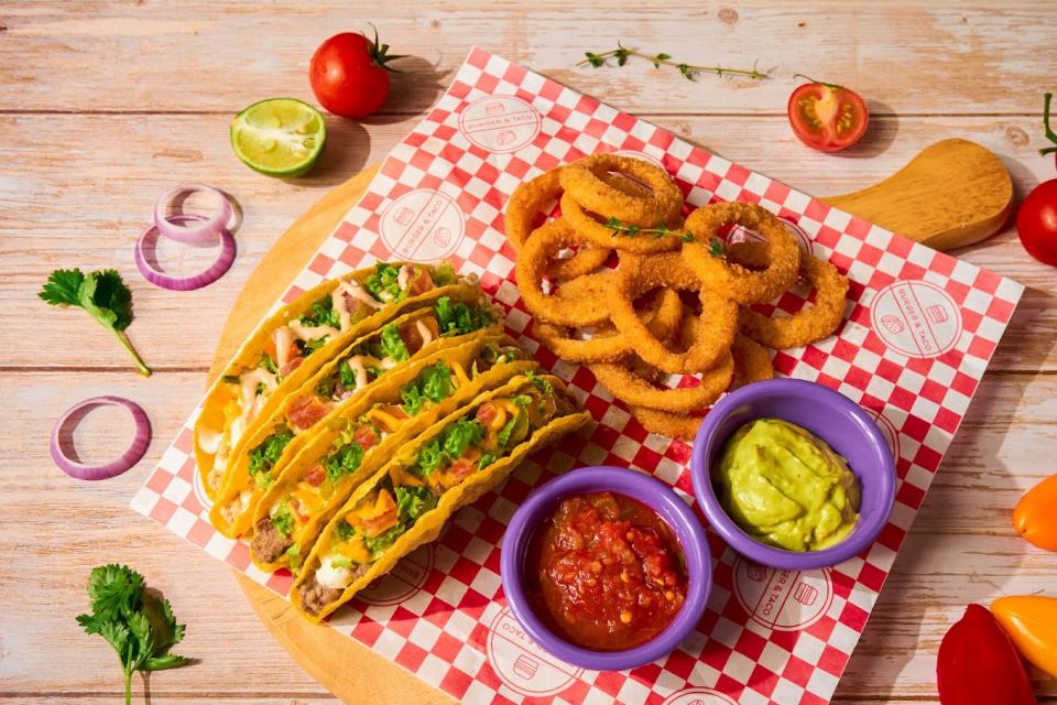 Burger & Taco - Tacos and onion rings