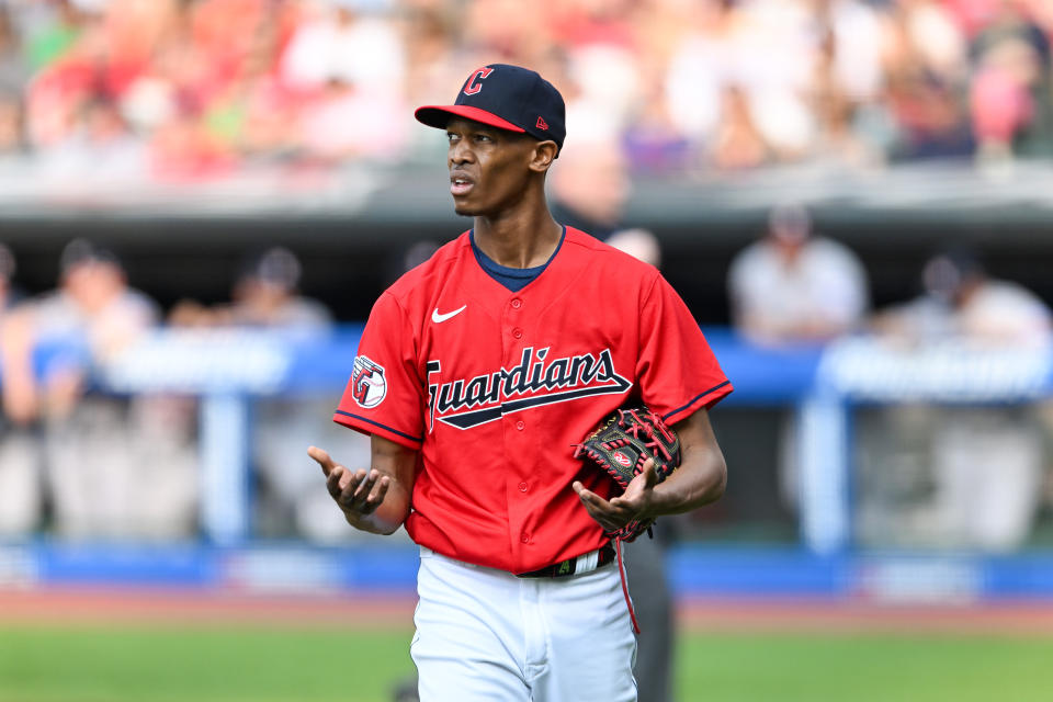 多位先發投手受傷，是守護者本季戰績低迷的主因。（MLB Photo by Nick Cammett/Diamond Images via Getty Images）