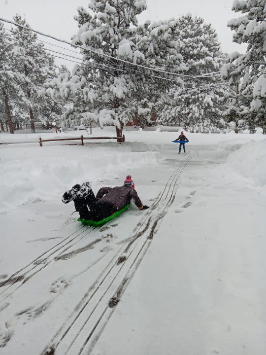 Sledding in Estes Park (Credit: Jessica Lindquist)