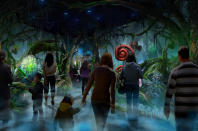 <p>From the mist-shrouded forests to the Hallelujah Mountains to the Tree of Souls, the exhibition provides a greatest-hits of Pandora landscapes. </p>