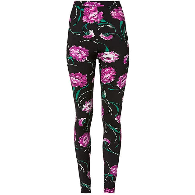 Floral Print Mesh Side Inset High Waist Recycled Stretch Leggings, Leggings