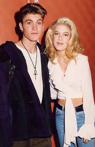 <p>Jeff Kravitz/FilmMagic</p> From left: Brian Austin Green & Tori Spelling during 1994 Kid's Choice Awards in Los Angeles, California, United States.