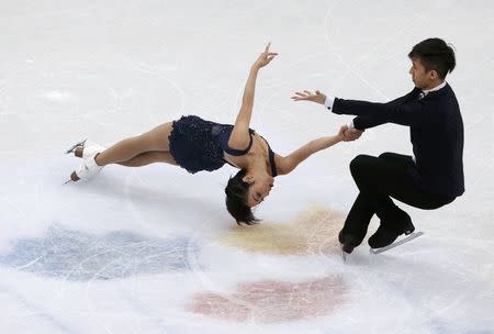 Figure Skating - ISU World Championships 2017 - Pairs Short Program - Helsinki, Finland - 29/3/17 - Sui Wenjing and Han Cong of China compete. REUTERS/Grigory Dukor