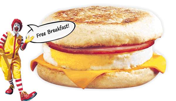 麥當勞 有免費早餐