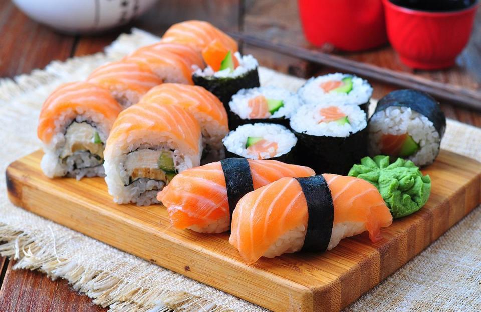 <p>Even if you’re getting it from <a href="https://www.thedailymeal.com/eat/best-sushi-restaurant-every-state?referrer=yahoo&category=beauty_food&include_utm=1&utm_medium=referral&utm_source=yahoo&utm_campaign=feed" rel="nofollow noopener" target="_blank" data-ylk="slk:the best sushi restaurant in your state;elm:context_link;itc:0;sec:content-canvas" class="link ">the best sushi restaurant in your state</a>, sushi is one of the absolute worst foods you can bring to a barbecue because it needs to be eaten quickly, and served cold and fresh. That makes it less than optimal for summer soirees.</p>