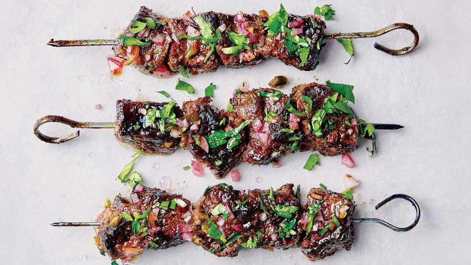 Coconut and Lemongrass Steak Skewers