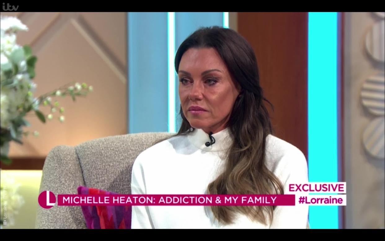 <p>Former Liberty X star Michelle Heaton spoke to Lorraine Kelly about her addiction battle and the impact on her family.</p>
<p>Credit: Lorraine / ITV / ITV Hub</p>